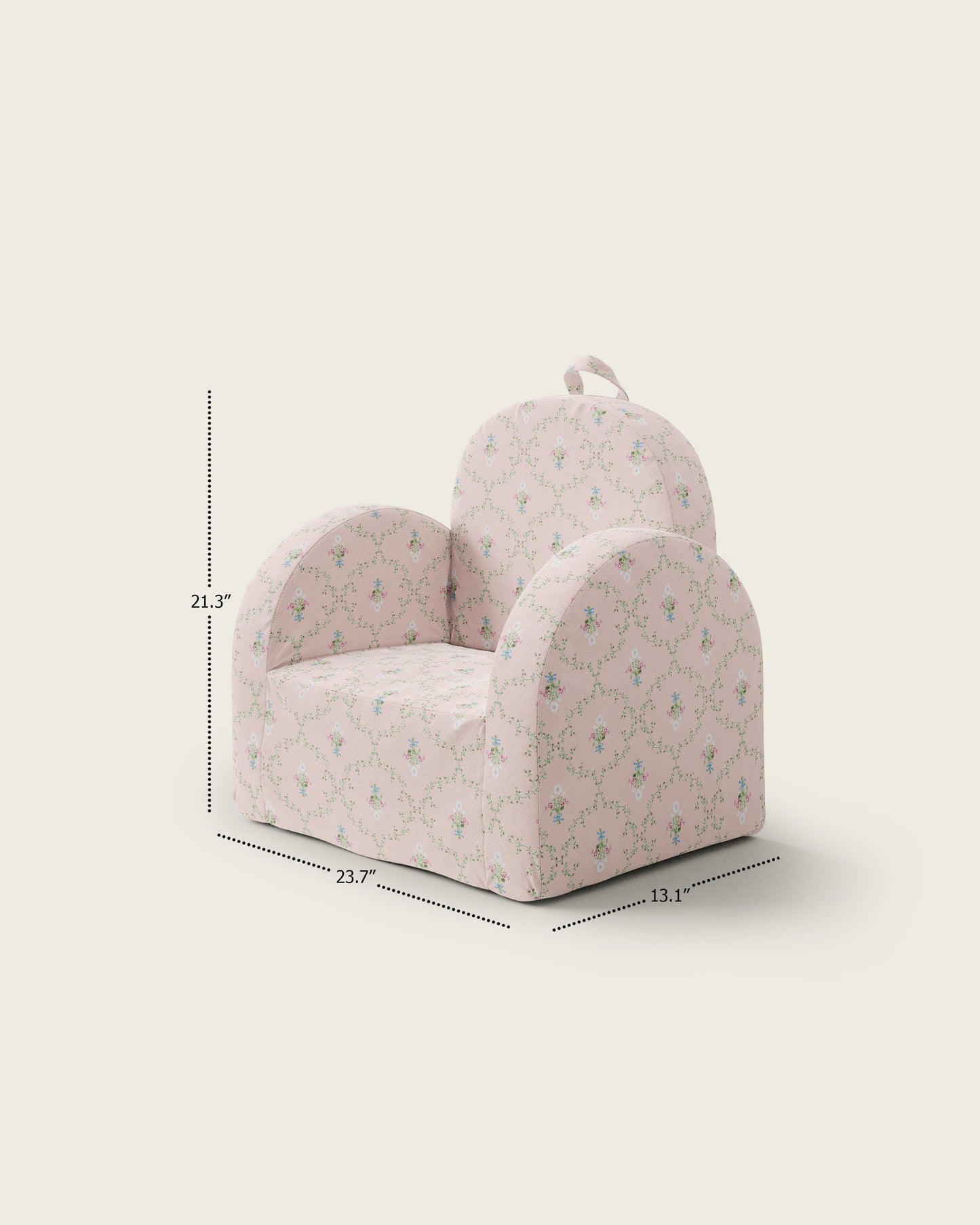 La mini-chaise Hop en treillis rose