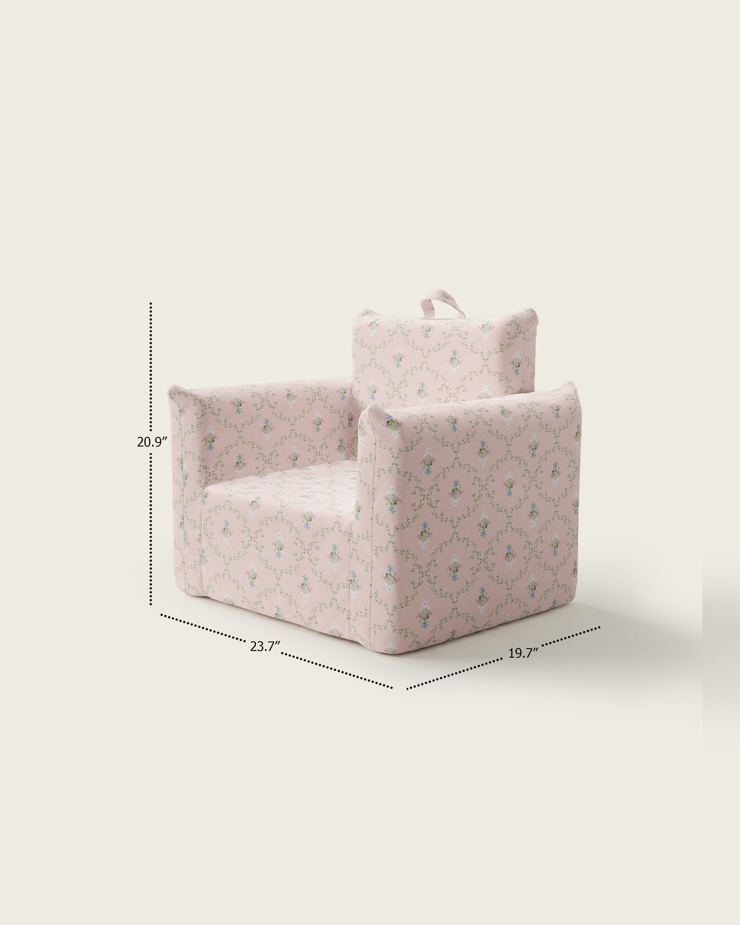 La mini-chaise Hug en treillis rose