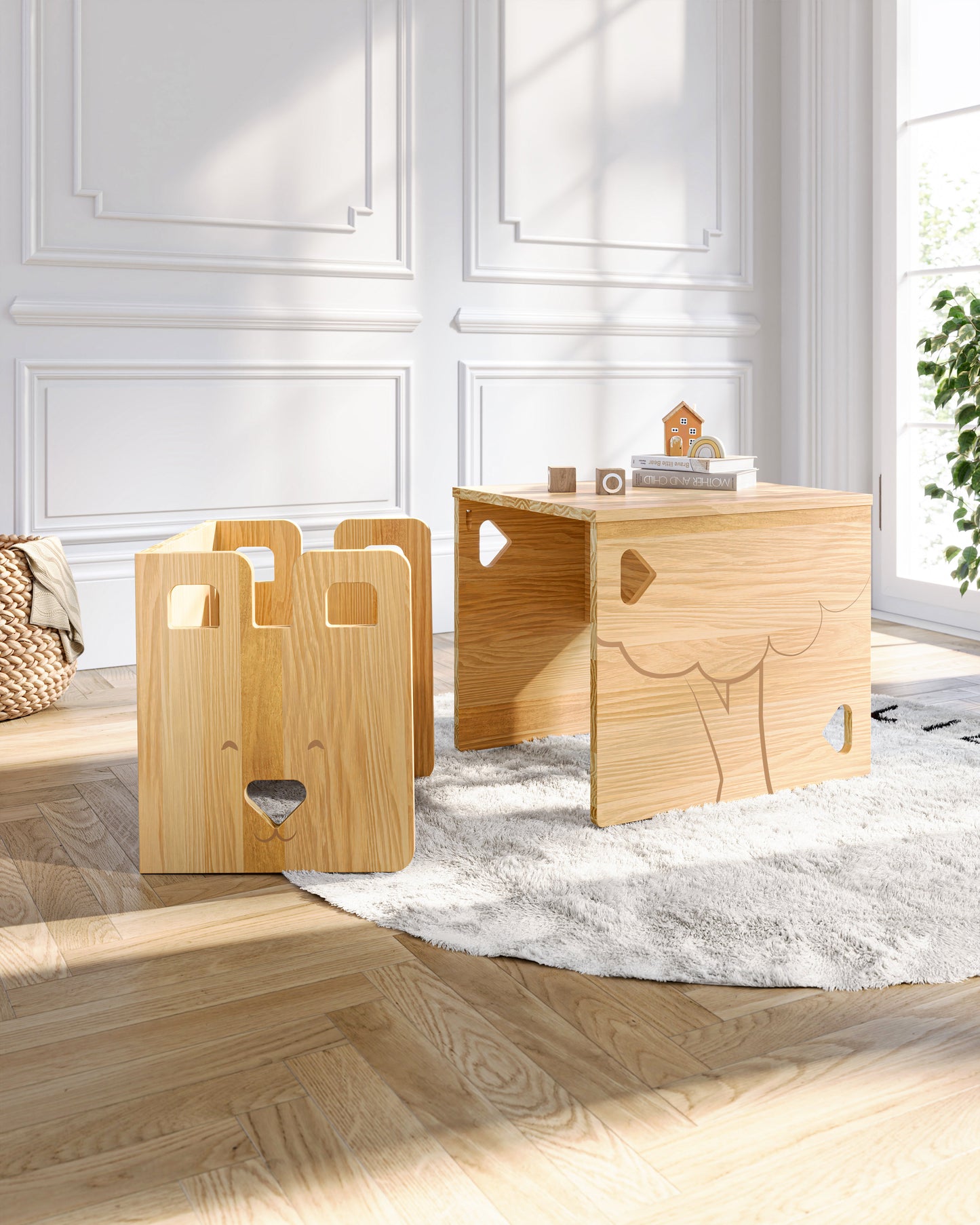 Ensemble table et chaise Montessori Ourson