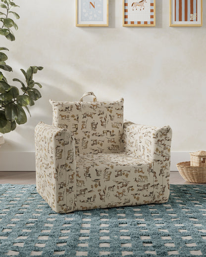 Le fauteuil Hug Mini en sergé