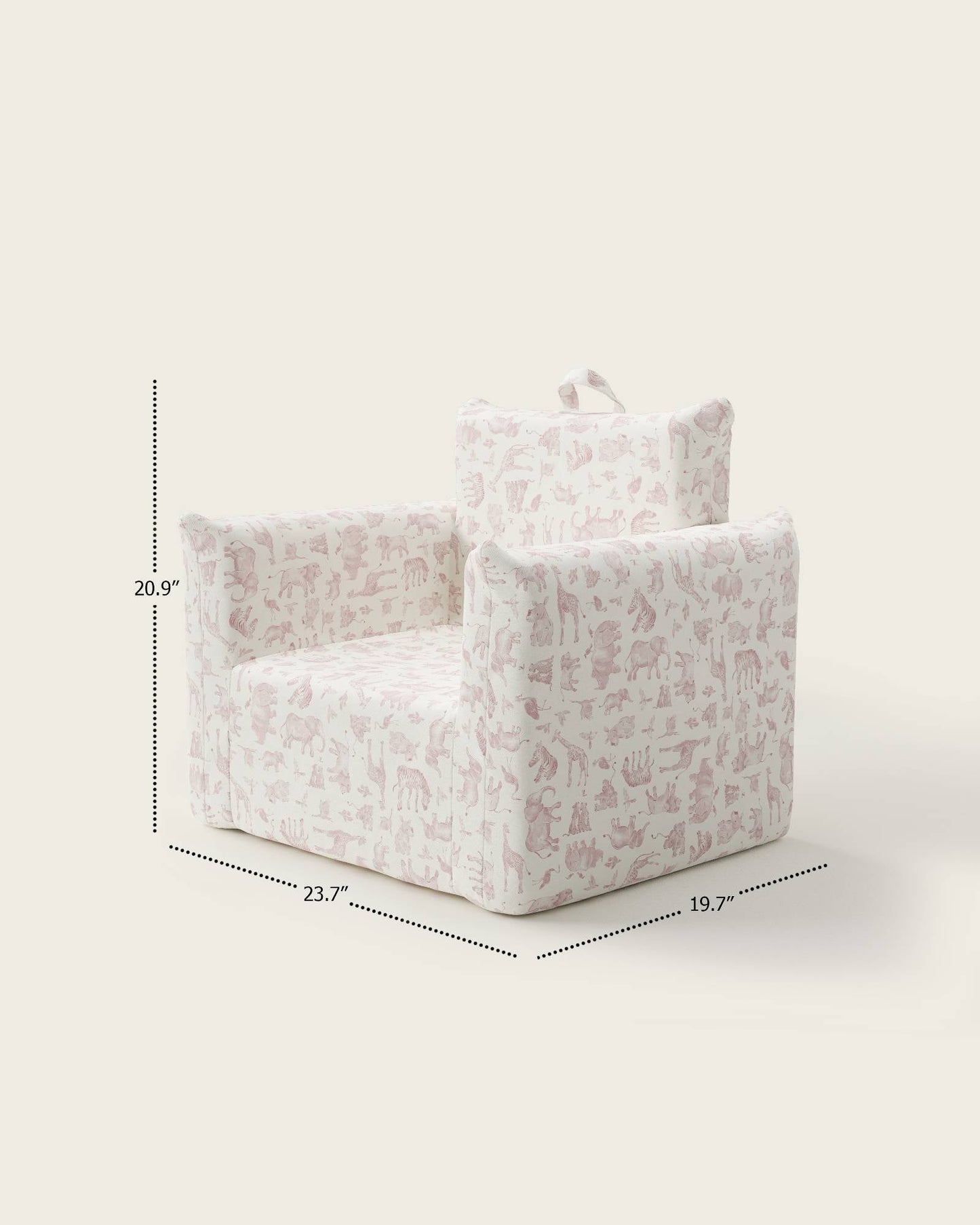 Le fauteuil Hug Mini en sergé