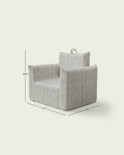 Le fauteuil Hug Mini en jacquard