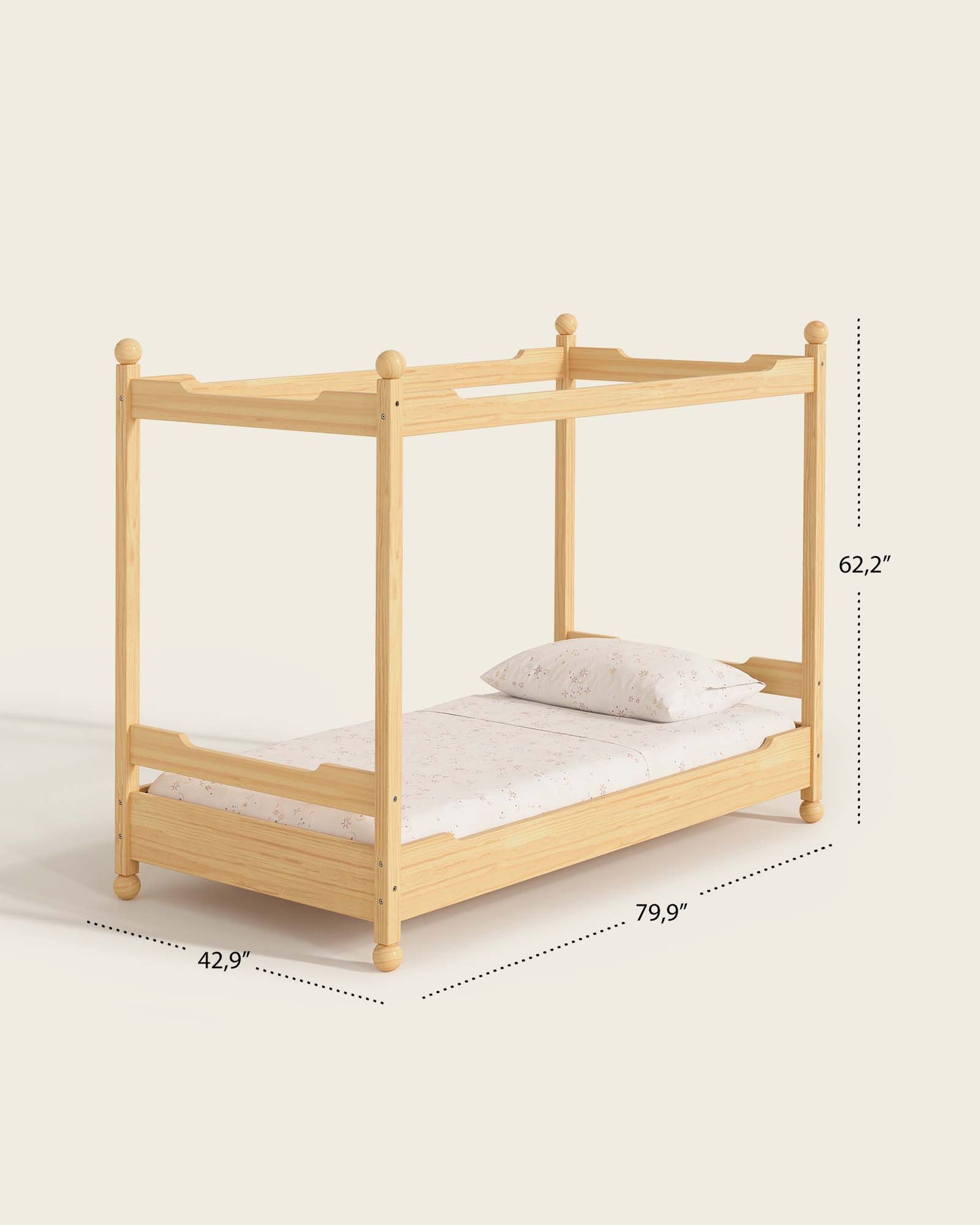 Lit enfant à baldaquin château