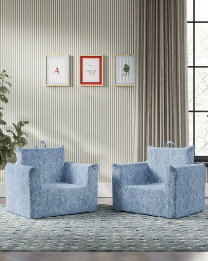 Le fauteuil Hug Mini en jacquard