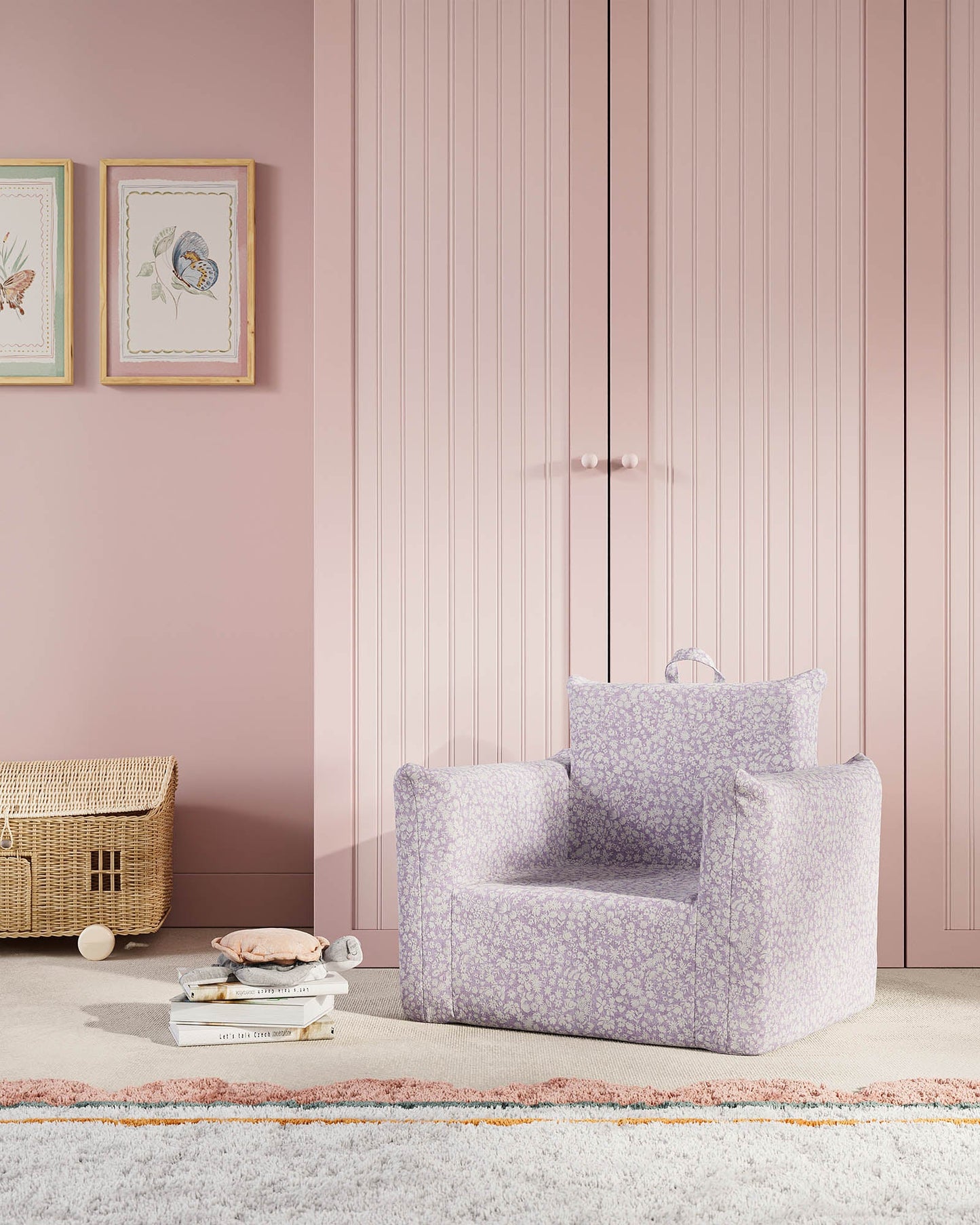 Le fauteuil Hug Mini en jacquard