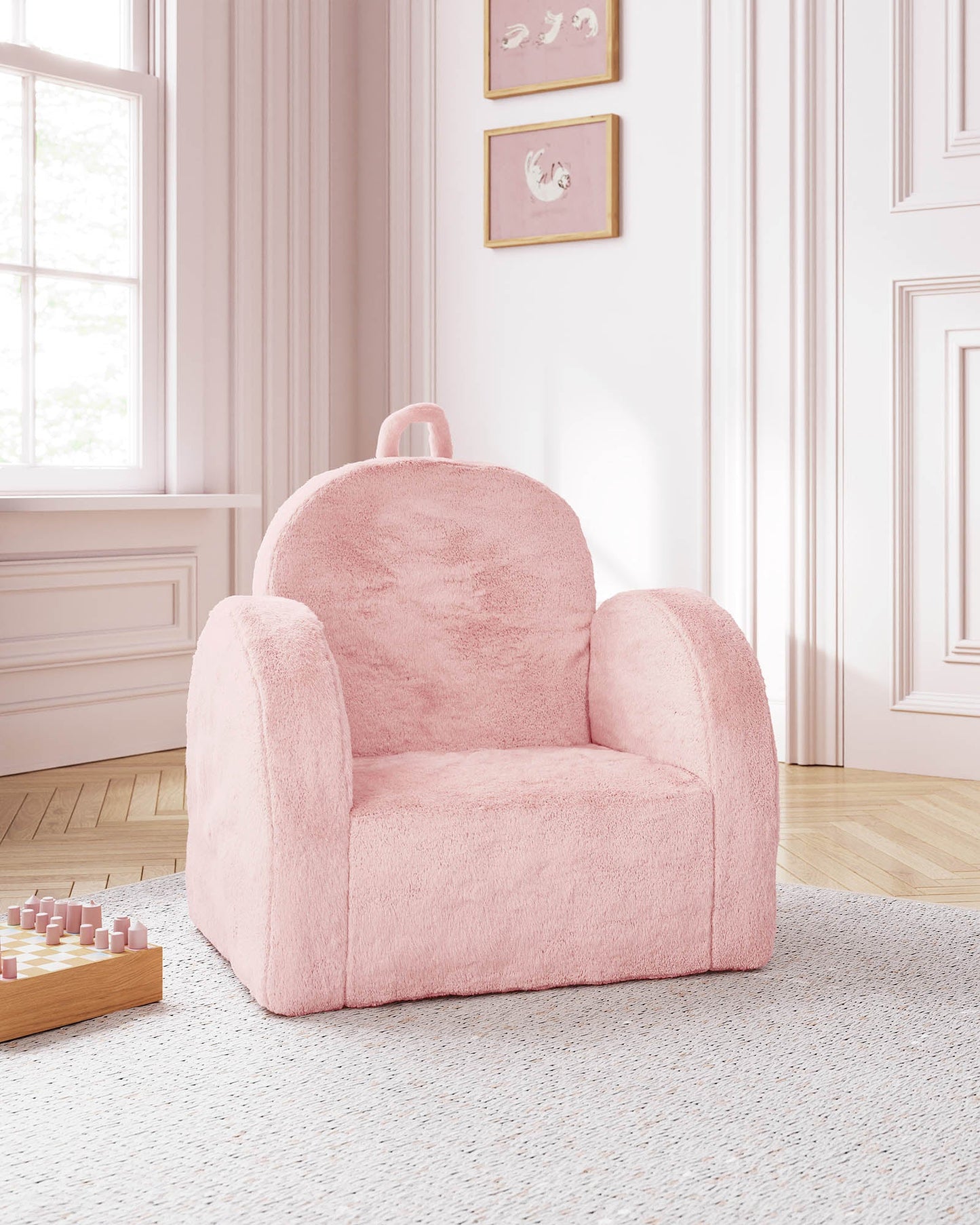 La mini-chaise Hop en fausse fourrure