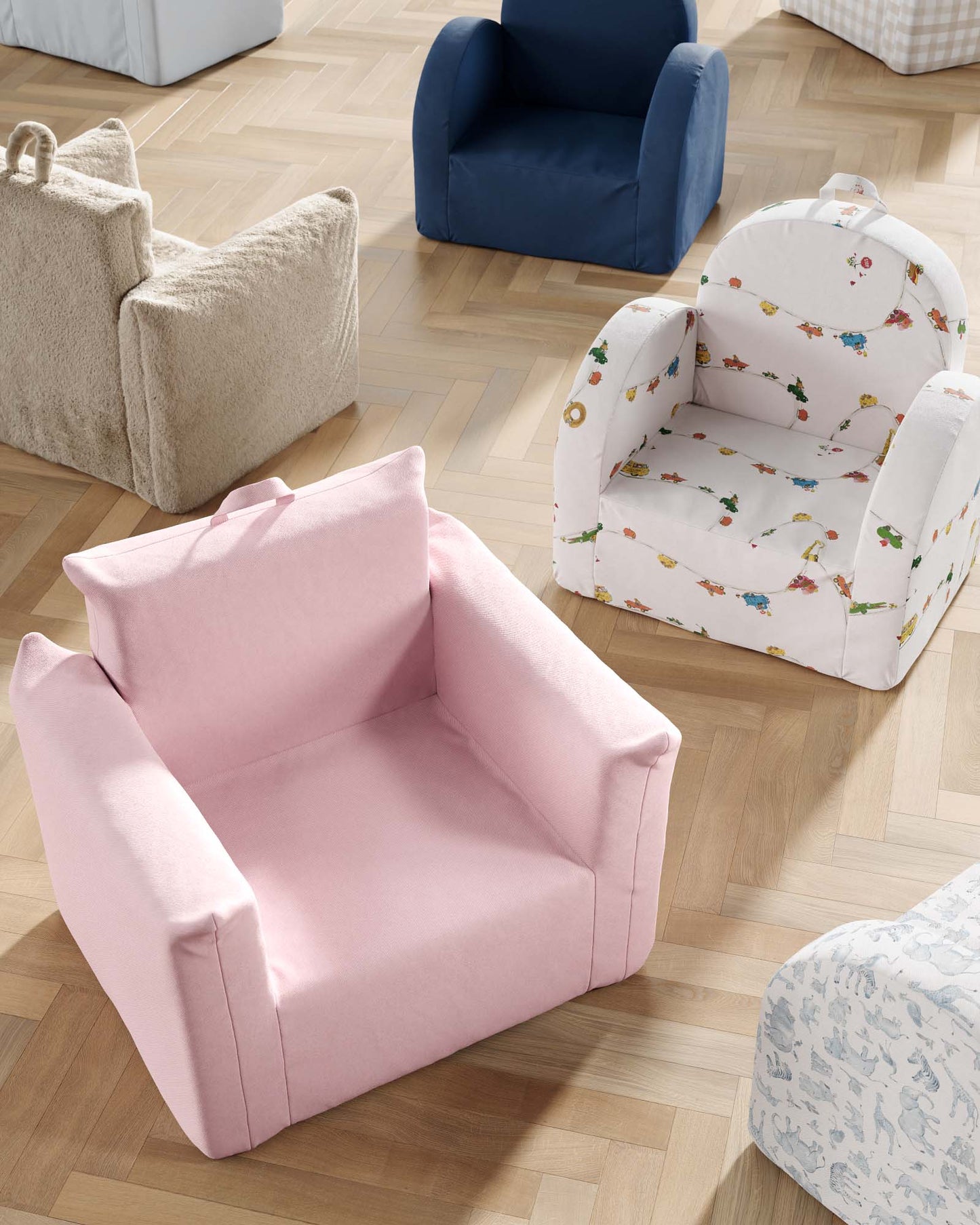 La mini-chaise Hop en sergé