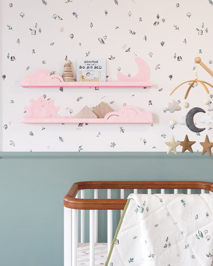 Ensemble d'étagères flottantes Jour et Nuit