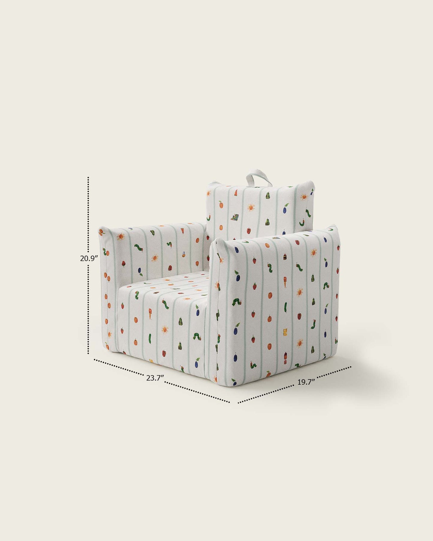 Le fauteuil Hug Mini en sergé