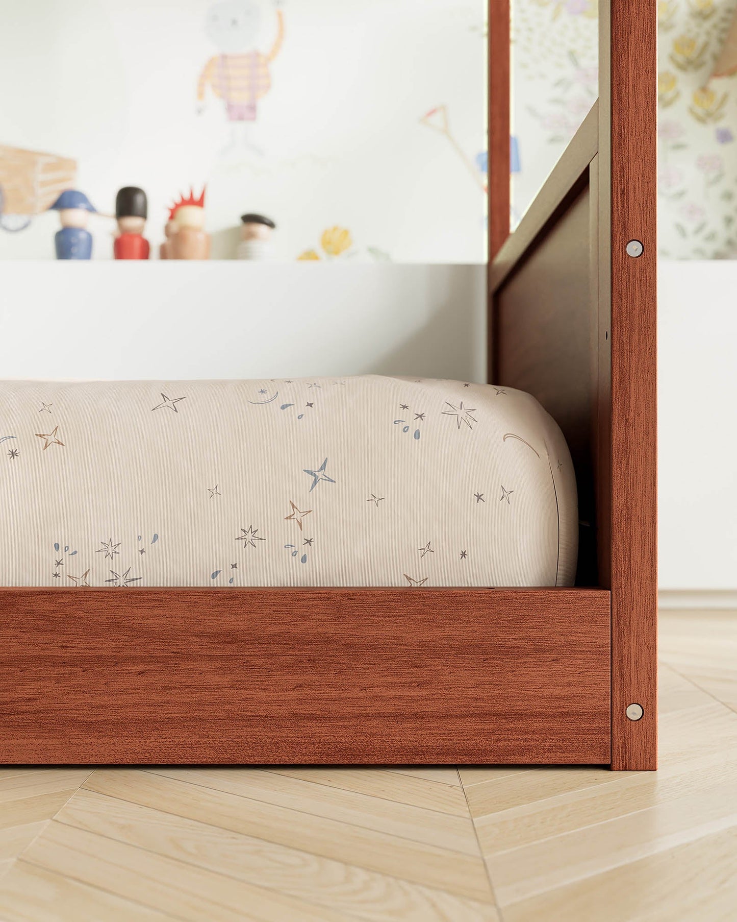 Lit enfant Our House | Lit Montessori convertible au sol en lit simple