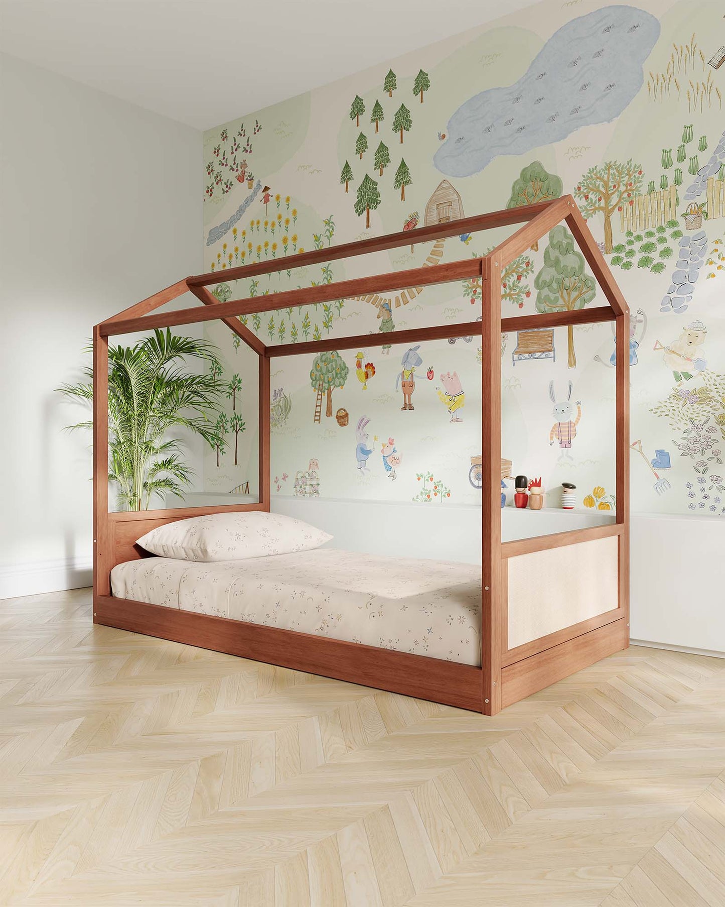 Lit enfant Our House | Lit Montessori convertible au sol en lit simple