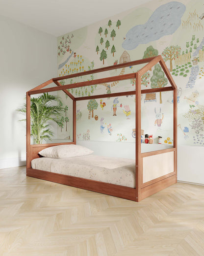 Lit enfant Our House | Lit Montessori convertible au sol en lit simple