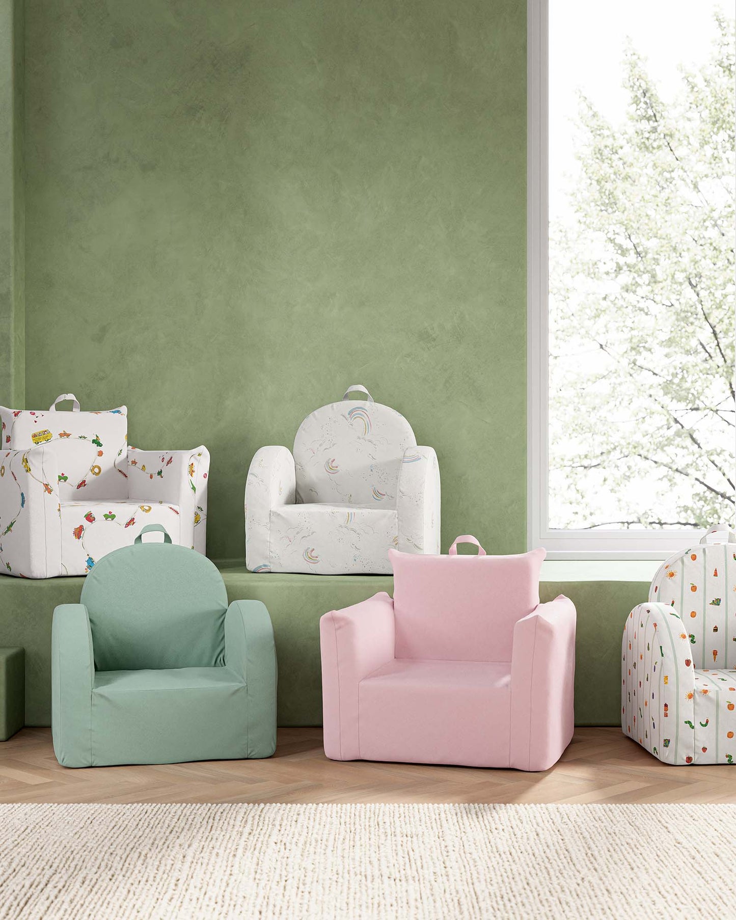 La mini-chaise Hop en sergé