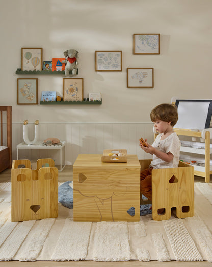 Ensemble table et chaise Montessori Ourson